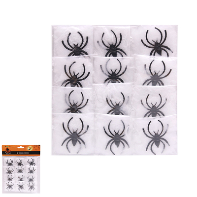 Small Black Spider on Stretchable Web (Pk 12)