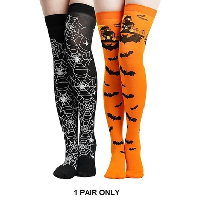 Assorted Adult Thigh High Halloween Tights (1 Pair)
