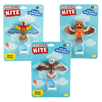 Assorted Mini Bird Kite Party Favours (Eagle/Parrot/Owl) Pk 3