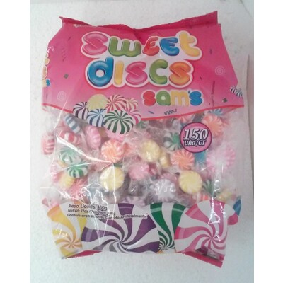 Assorted Colour Sam's Sweet Discs (480g - Approx. 150 Discs)