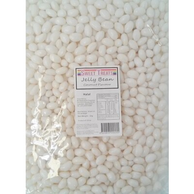 Mini White Coconut Flavour Jelly Beans (1kg) Pk 1