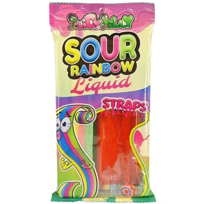Juicy Jelly Rainbow Liquid Sour Straps 160g