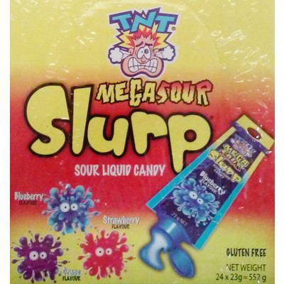 Assorted Flavour TNT Mega Sour Slurp (23g) Pk 24