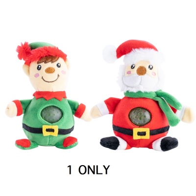 Christmas Squeezy Plush Elf or Santa Jellyroos (Pk 1)