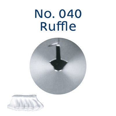 LOYAL Ruffle Piping Tip #040 Stainless Steel Standard Icing Nozzle Cake Decorating Tool Garlands Curves Zig Zag Borders