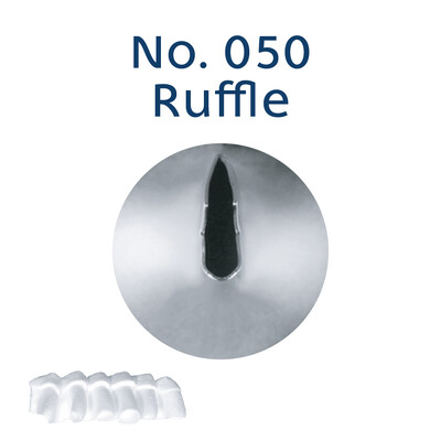 LOYAL Ruffle Piping Tip #050 Stainless Steel Standard Icing Nozzle Cake Decorating Tool Garlands Curves Zig Zag Borders