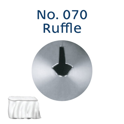 LOYAL Ruffle Piping Tip #070 Stainless Steel Standard Icing Nozzle Cake Decorating Tool Garlands Curves Zig Zag Borders