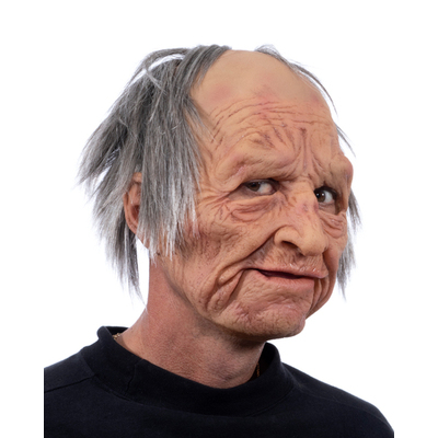 Super Soft Old Man with Hair Full Head Latex Mask