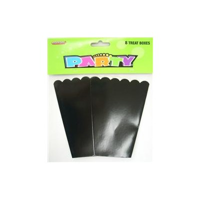 Black Cardboard Party Treat Boxes Pk 8