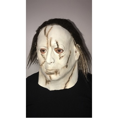 Full Head Halloween Killer Latex Mask with Hair (Pk 1)