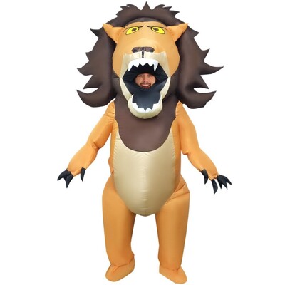 Adult Inflatable Big Mouth Lion Costume One Size