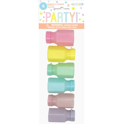 Pastel Colour Party Bubbles Pk 6