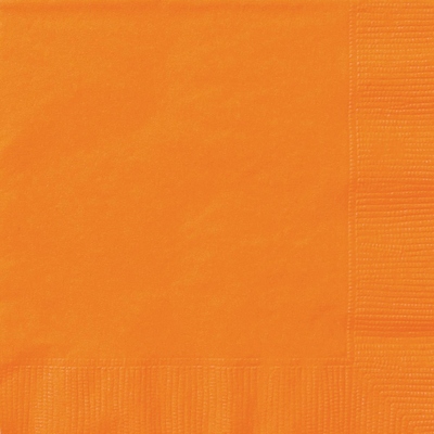 Orange 2 Ply Paper Cocktail Napkins (Pk 20)