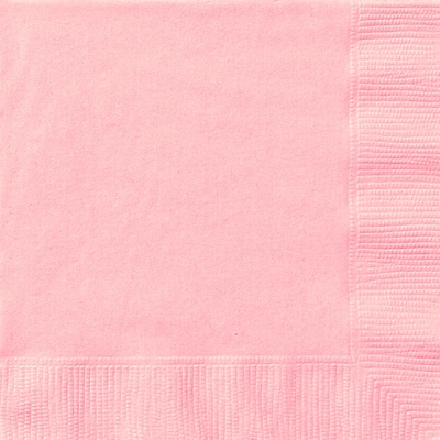 Lovely Pink 2 Ply Beverage Cocktail Napkins (Pk 20)