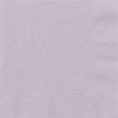 Lavender 2 Ply Beverage Cocktail Napkins (Pk 20)