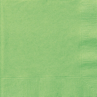 Lime Green 2 Ply Beverage Cocktail Napkins (Pk 20)