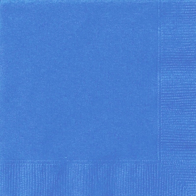 Royal Blue Paper 2 Ply Cocktail Napkins (Pk 20)