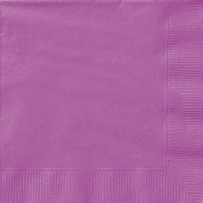 Pretty Purple 2 Ply Beverage Cocktail Napkins (Pk 20)