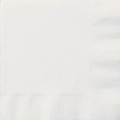 Bright White 2 Ply Paper Lunch Napkins (Pk 20)