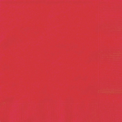 Red Paper Lunch Napkins 2Ply (Pk 20)