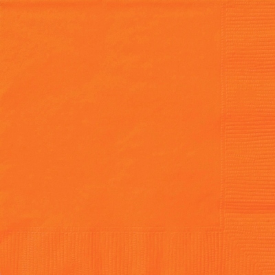 Orange 2 Ply Paper Lunch Napkins (Pk 20)
