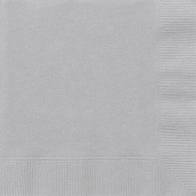 Silver Paper Lunch Napkins 2Ply (Pk 20)