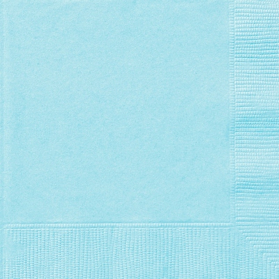 Powder Blue 2 Ply Paper Lunch Napkins (Pk 20)
