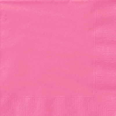 Bright Pink 2 Ply Paper Lunch Napkins (Pk 20)