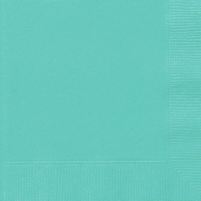 Caribbean Teal 2 Ply Paper Lunch Napkins (Pk 20)