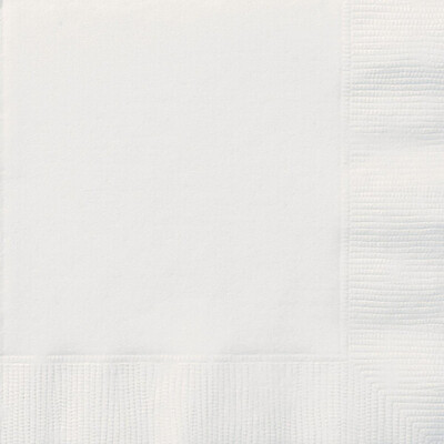 Bright White 2 Ply Paper Lunch Napkins (Pk 20)