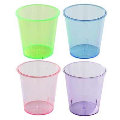 Party Shot Glasses - Assorted Colours 30ml Pk20 