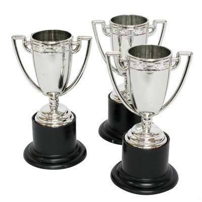 Party Favours - Mini Trophies (Silver or Gold) Pk3 