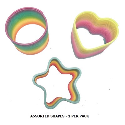 Large Plastic Spring Assorted Shapes Party Favours Pk 1