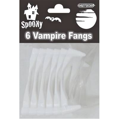 Plastic Halloween Vampire Fangs (Pk 6)