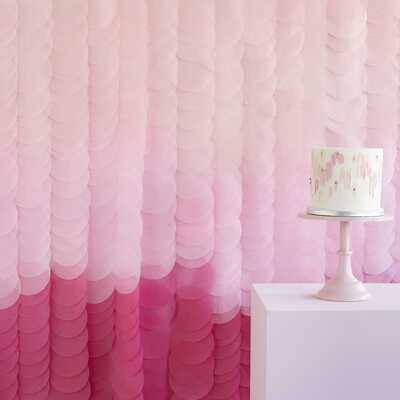 Ginger Ray Pink Ombre Tissue Paper Disc Backdrop Decoration