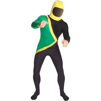 Adult Jamaican Bobsled Morphsuit Costume Mens Large