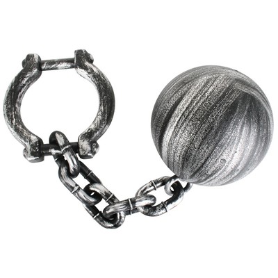 Plastic Ball & Chain 54cm Pk 1