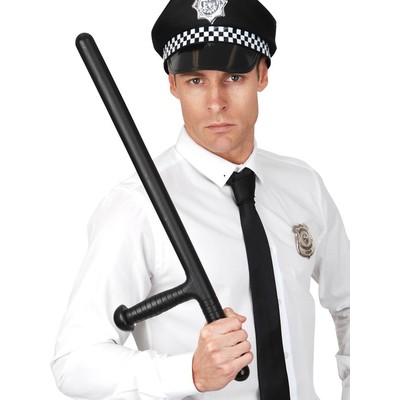 Black Plastic Police Baton (58cm) Pk 1