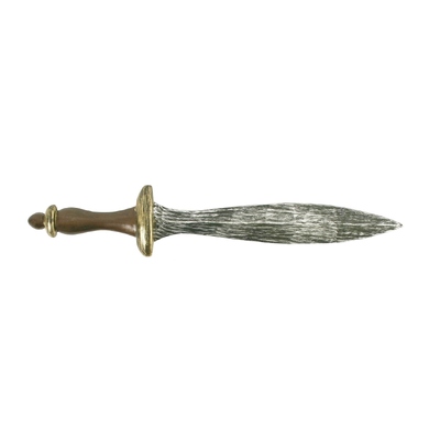 Plastic Dagger Knife with Wood Look Handle 45cm