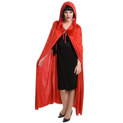 Adult Red Velvet Cape with Hood (Cape Only)
