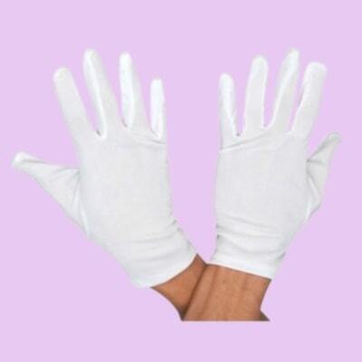 Short White Adult Gloves (1 Pair)