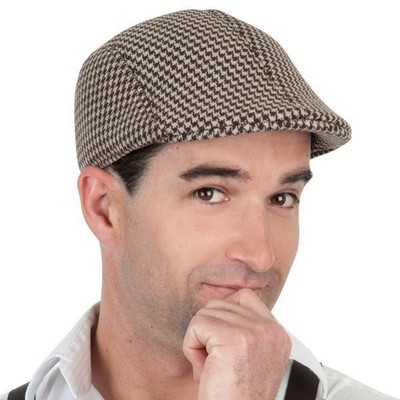 Brown Tweed Flat Cap Hat
