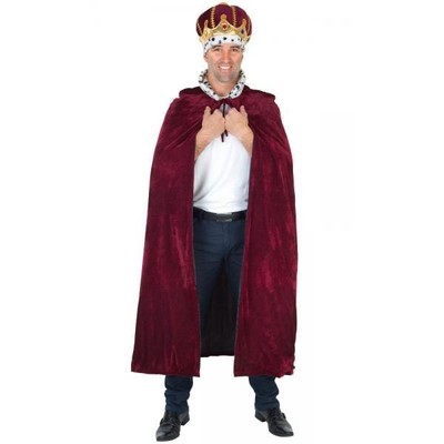 Burgundy Kings Cape (Cape Only - Adult Costume) Pk 1 