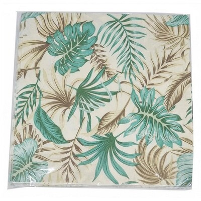 White Hibiscus Paper Lunch Napkins 2 Ply Pk 20