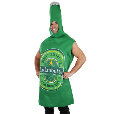 Beer Bottle Adult Costume (One Size Fits Most) Pk 1