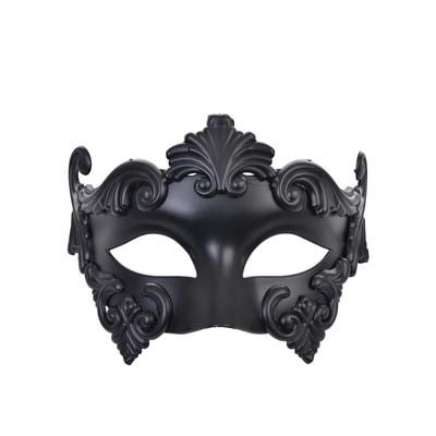 Black Jeter Roman Masquerade Eye Mask