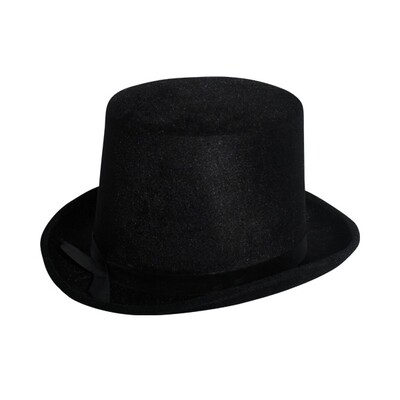 Black Velvet Lincoln Top Hat Pk 1