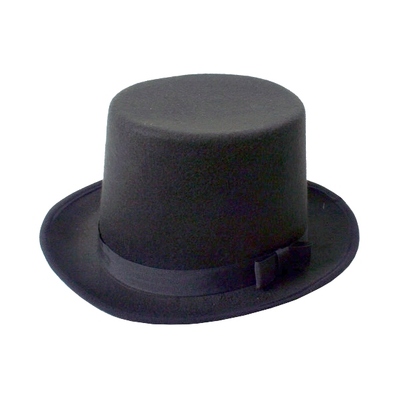 Black Felt Lincoln Top Hat Pk 1