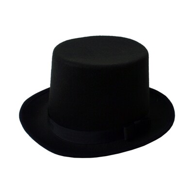 Black Felt Lincoln Top Hat Pk 1