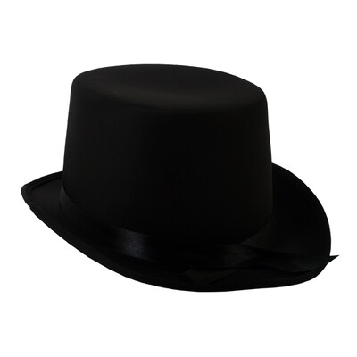 Black Satin Top Hat Pk 1